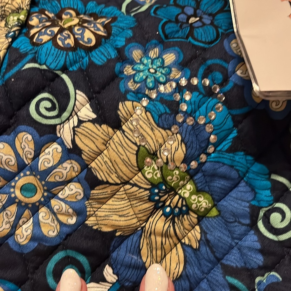 Vera Bradley mini duffle with embellished Rhinestone B - Picture 2 of 5